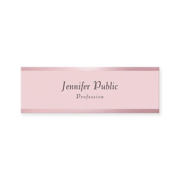Trendy Rose Gold Modern Elegant Simple Template Mini