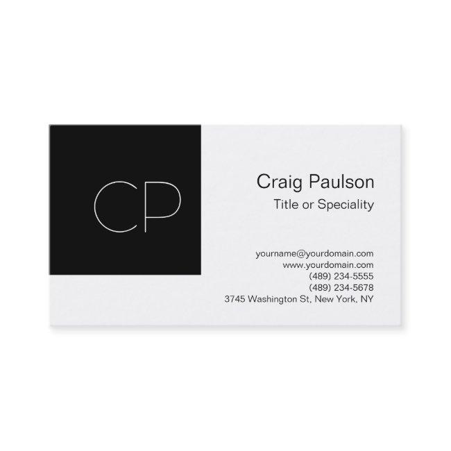 Trendy Simple Black White Monogram
