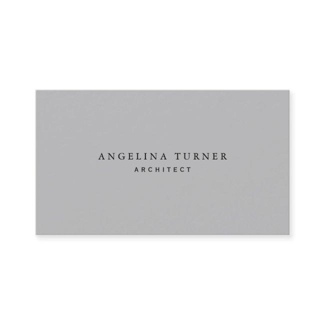 Trendy Simple Minimalist Silver Gray Professional