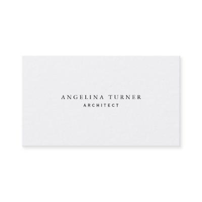 Trendy Simple Minimalist White Professional
