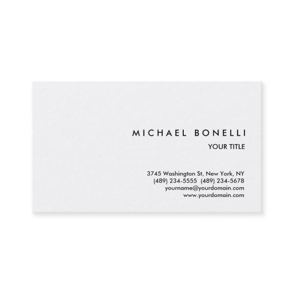 Trendy Simple White Professional