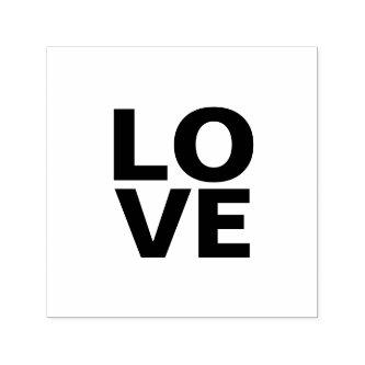 Trendy Slate Grey Background Love Wedding  Self-inking Stamp