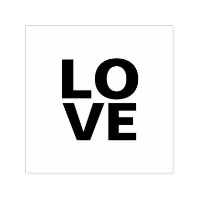 Trendy Slate Grey Background Love Wedding  Self-inking Stamp