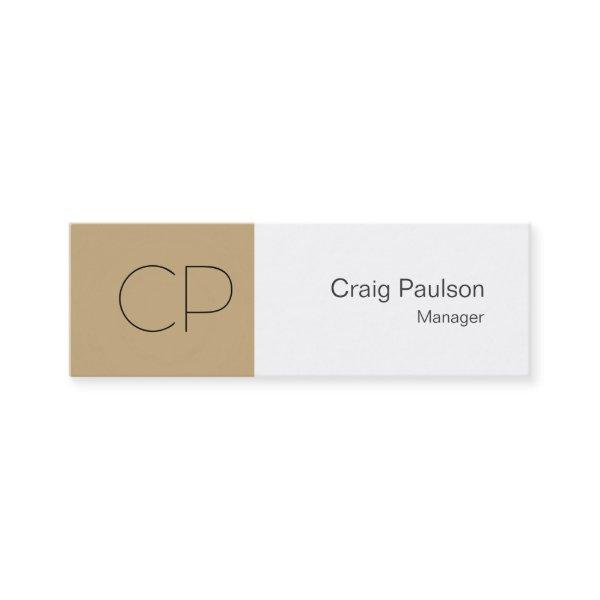 Trendy Slim Beige White Monogram