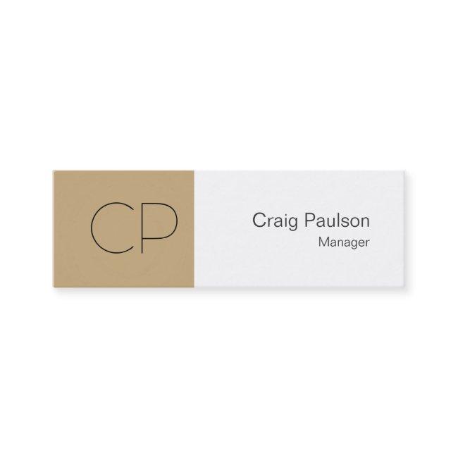 Trendy Slim Beige White Monogram