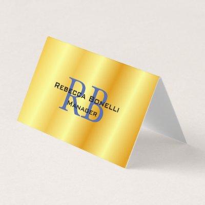 Trendy Style Monogram Minimalist Plain Gold Color