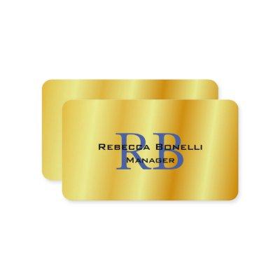 Trendy Style Monogram Minimalist Plain Gold Color