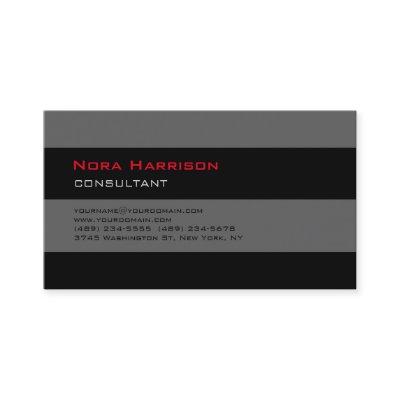 Trendy Stylish Black Grey Professional Consultant