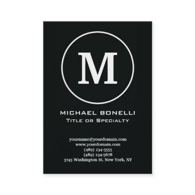 Trendy stylish black stamp monogram classical