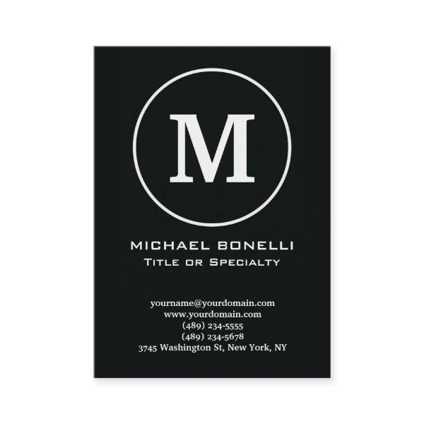Trendy stylish black stamp monogram classical