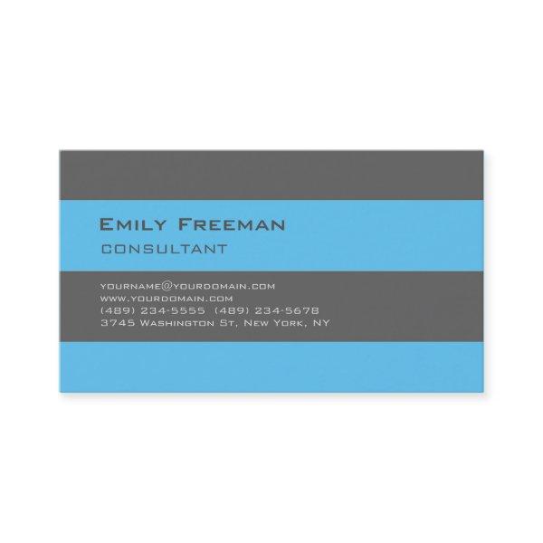 Trendy Stylish Blue Grey Professional Consultant
