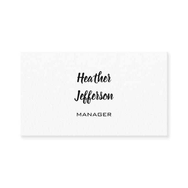 Trendy Stylish Handwritten Professional Plain
