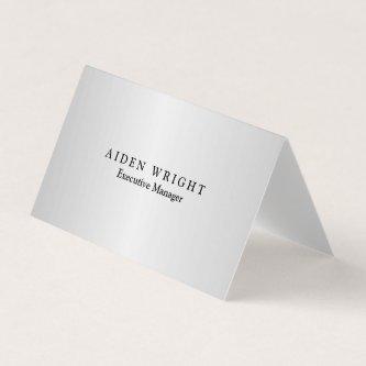 Trendy Stylish Modern Minimalist Silver Grey