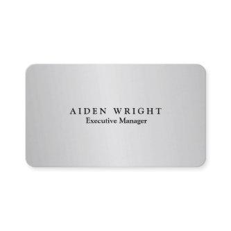 Trendy Stylish Modern Minimalist Silver Grey