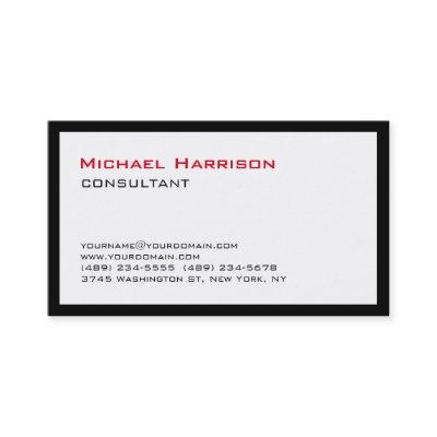 Trendy Stylish Red Black White Consultant