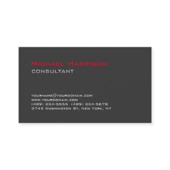 Trendy Stylish Red Grey Consultant