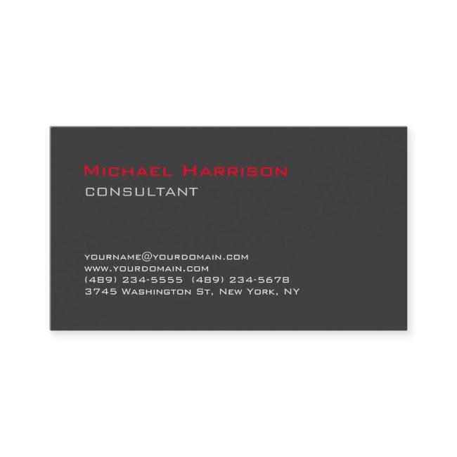 Trendy Stylish Red Grey Consultant