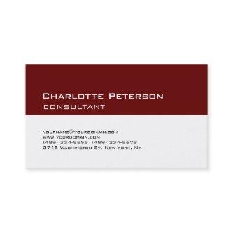 Trendy Stylish Red White Consultant