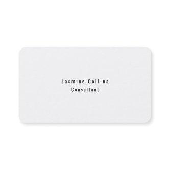 Trendy Stylish Simple Plain White Minimalist