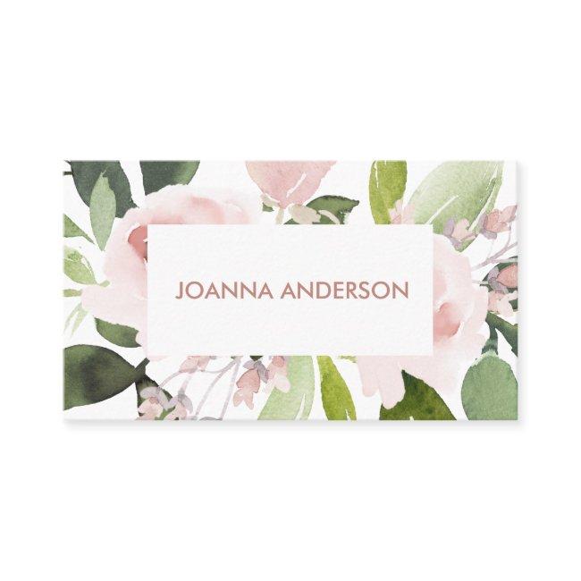 TRENDY SUBTLE COLOR WASH BLUSH PINK FLORAL BUNCH