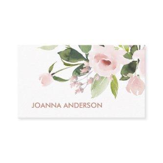 TRENDY SUBTLE COLOR WASH BLUSH PINK FLORAL BUNCH