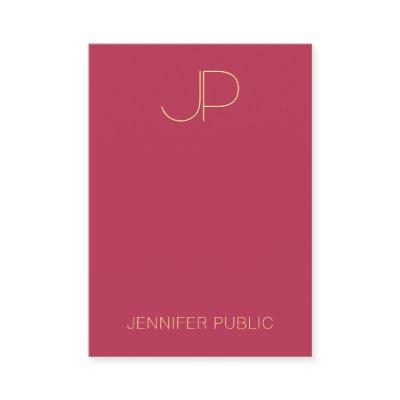 Trendy Template Elegant Monogram Modern Vertical