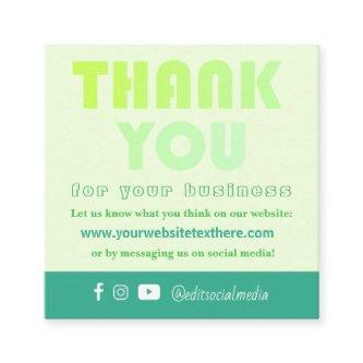 Trendy Thank You Customer Appreciation Card