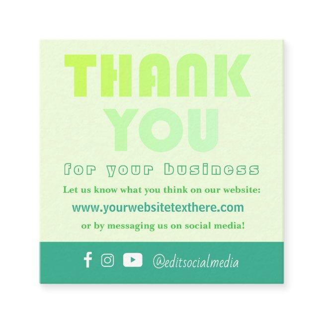 Trendy Thank You Customer Appreciation Card