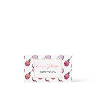 Trendy Tropical Dragon Fruit Halves White Pattern
