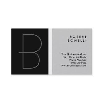 Trendy Unique Monogram Black Gray