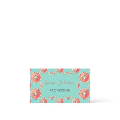 Trendy Vintage Orange Halves Mint Illustration