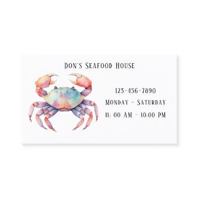 Trendy Watercolor Crab Company / Restaurant