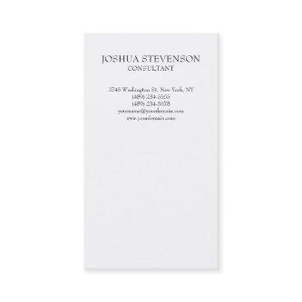 Trendy White Plain Simple Minimalist Stylish