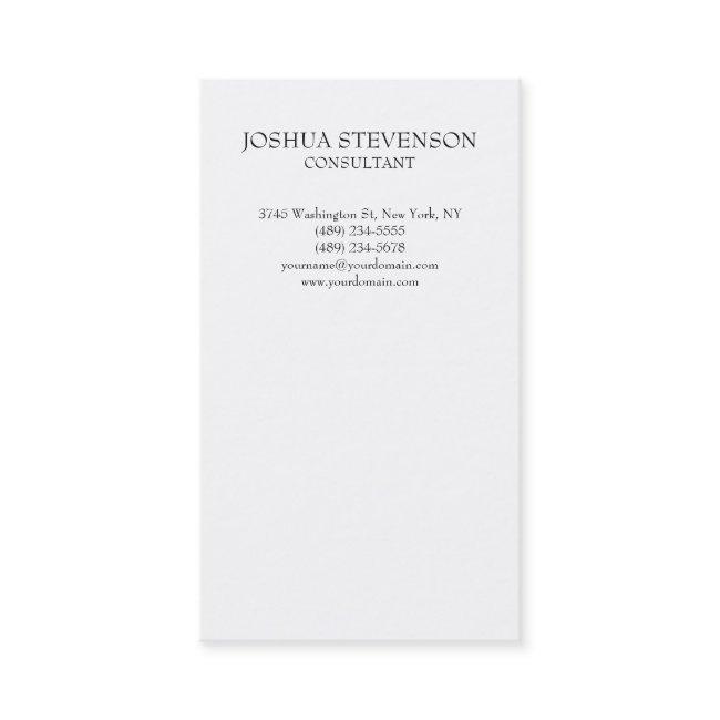 Trendy White Plain Simple Minimalist Stylish
