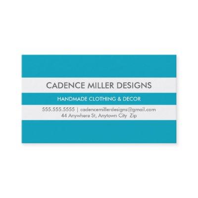 TRENDY WIDE STRIPE modern minimal bright aqua blue