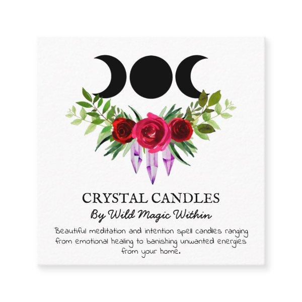 Trinity Moon Intention Crystal Candle Spell Square