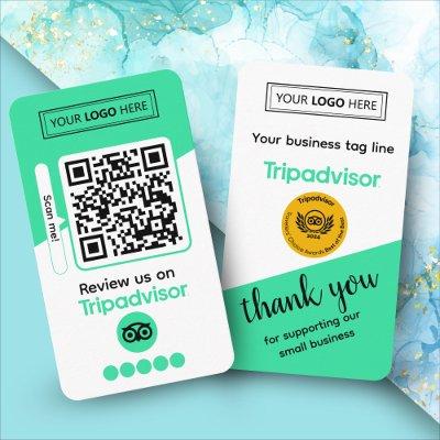 TripAdvisor Review Request with Logo and QR Code Calling Card