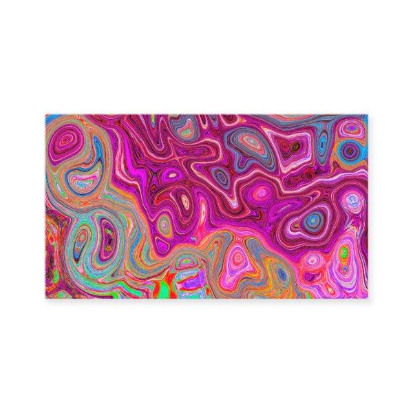Trippy Abstract Magenta Rainbow Colors Retro Art