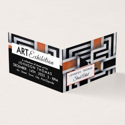 Trippy Maze Pattern, Artist Exhibition, Detailed