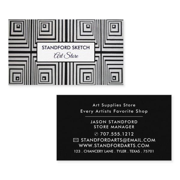 Trippy Maze Squares, Art Supplies Store