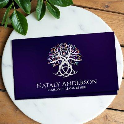 Triquetra Tree of life Colorful leaves