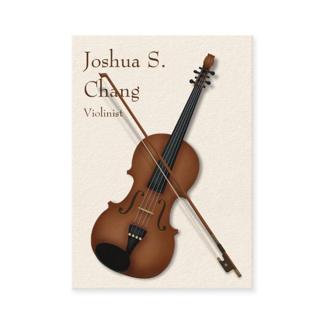 Trompe L'oeil Violin & Bow Elegant String Musician
