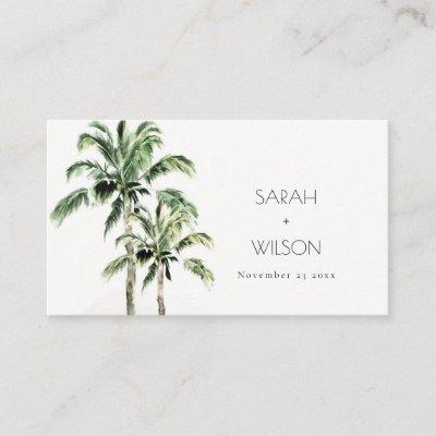 Tropical Beach Palm Trees Rustic Wedding Website