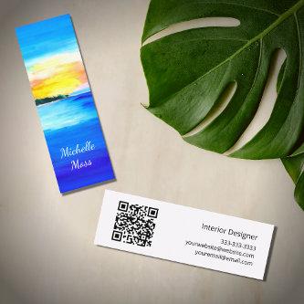Tropical Beach QR code Abstract Sunset Mini