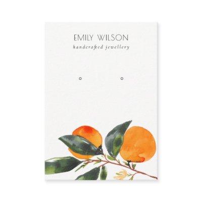 Tropical Boho Mandarin Branch Stud Earring Display