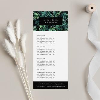 Tropical Botanical | Pricing or Services Rack Card