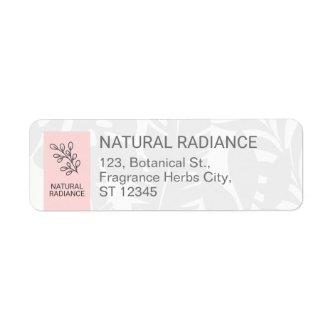 Tropical Botanicals Pink Company Return Address Label