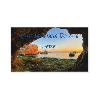Tropical Coastal Beach Sea Cave Sunset