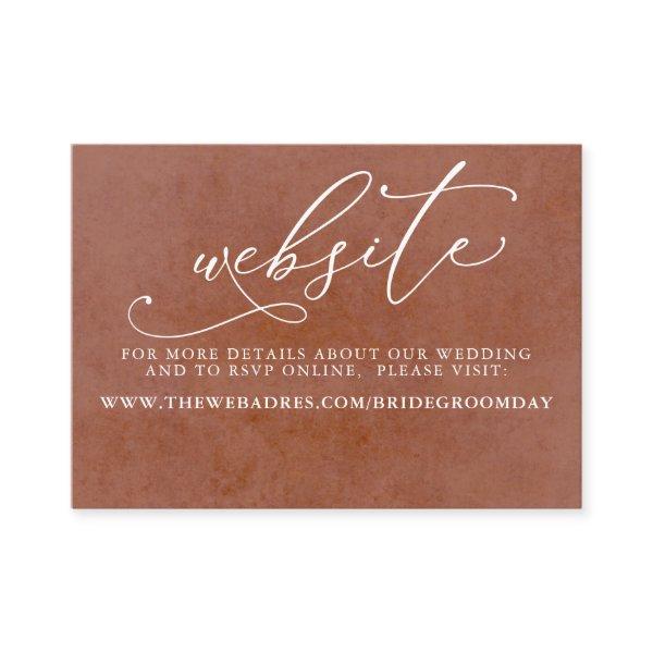 Tropical Floral Desert Wedding Website Card