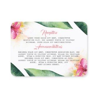 Tropical Flowers and Palm Leaves Beach Wedding